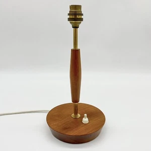 Vintage Teak Wooden Table Lamp Base Mid-Century Modern c1960s MCM Modernist - Picture 1 of 10