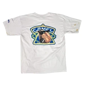 Vintage 90s 1990 CAMEL Joe T-Shirt Sleeve Pocket White XL - Picture 1 of 5