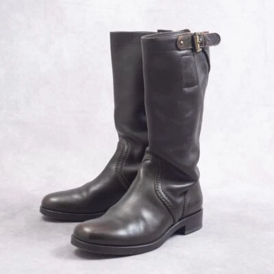 JIL SANDER Botas Hasta la Rodilla Cuero Marrón Talla 36 ITALIA Foto 1 de 4