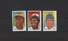 16193 St. Vincent MNH 1992 New Baseball Players 3v