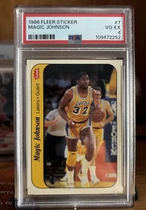 1986 Fleer Stickers Magic Johnson #7 PSA 4 VG-EX HOFer!!!๐ฅ๐ฅ - Picture 1 of 2