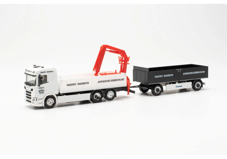 HERPA 315999 Échelle HO Scania CR 20 Avec Bras De Grue Et Remorque - Photo 1/1