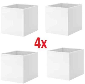 4x IKEA DRONA Storage Boxes for Kallax Shelving Unit Organizer White 33x38x33cm - Picture 1 of 4