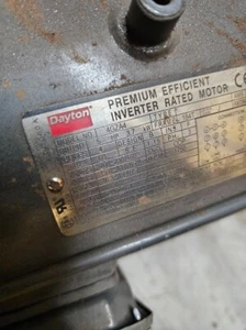 DAYTON 4GZA4 5 HP AC MOTOR 184T FRAME 208-230/460 VAC 1750 RPM USED - Picture 1 of 1
