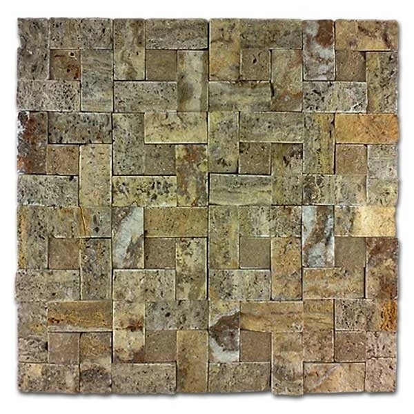 Target Scabos/Light Travertine Mosaic Split Face 12x12 - Image 1 of 1