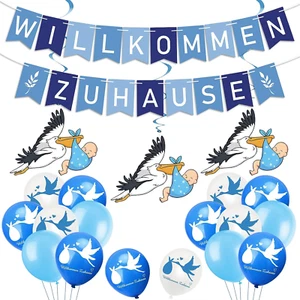 Willkommen Zuhause Welcome Home Baby, Storch Geburt Für Draussen Herzlich Willko - Bild 1 von 12