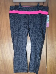 Official Ideology Brand Women's Black Compression Leggings Size Large NWT  - Picture 1 of 5