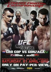 UFC 70 Signed SBC Poster Pride FC Legend Cro Cop Vs Gonzaga and Bisping vs Elvis - Picture 1 of 5