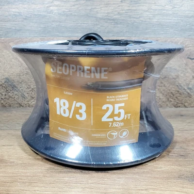 Southwire SEOPRENE 18/3 300 Volt SJEOOW Flexible Power Cable Cord Black 25ft NEW - Image 1 of 4