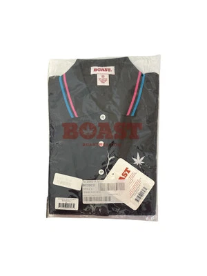 Polo Boast Azul Marino Tenis Golf Polo Hoja Logo Para Mujer Medio Azul Mary Jane Cáñamo Foto 1 de 3