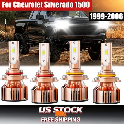For Chevrolet Silverado 1500 1999-2006 CSP LED Headlight High Low Beam Bulbs Kit - Image 1 of 4