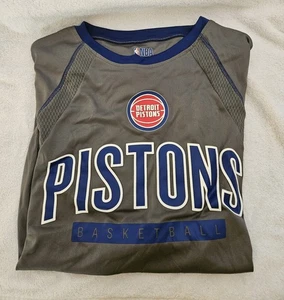 NBA Detroit Pistons Long Sleeve Grey Shirt Small NWT  - Picture 1 of 6
