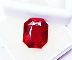 Natural Princess Cut Ruby Loose Gemstone 10.00 Ct Certified With Free Gift - Picture 1 of 9