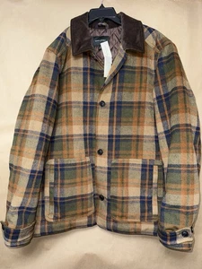 Banana Republic Men's Corduroy Collar Plaid Jacket Size XL - Picture 1 of 3