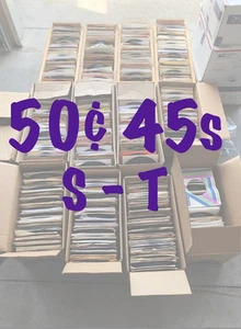 50¢ 45s - Mixed Genres & Years - VG - NM Flat $5.00 Shipped -Buy 2 Minimum - S-T - Picture 1 of 270