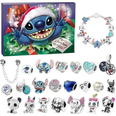 Neu Weihnachten Advent 24 Tage Countdown Armband Stitch Charm Perlen Geschenk - Bild 1 von 2
