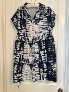 Tulip - Women’s Blue Tie Dye Dress.  Size L.  Gently Worn - Picture 1 of 13