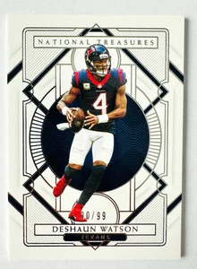 2020 Panini National Treasures DeShaun Watson Parallel Card SP#/99 Texans Star! - Foto 1 di 3