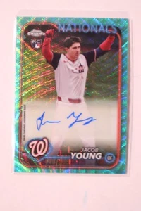2024 Topps Chrome Update Autographs Jacob Young #AC-JY Aqua Wave Refractor /199 - Picture 1 of 2