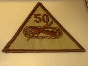 PARCHE EJÉRCITO, SSI, 50ª Brigada Blindada, desierto, marrón sobre sarga - Imagen 1 de 1