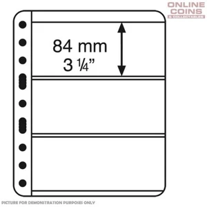 Lighthouse Vario 3 Pocket Black Banknote and Stamp Album Pages - Picture 1 of 1
