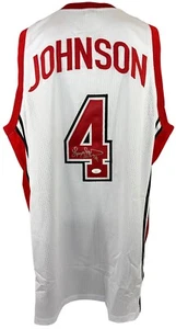 Larry Johnson autographed signed jersey NBA Charlotte Hornets JSA COA - Picture 1 of 4