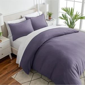 Microfiber Duvet Cover Set - Ultra Soft Washed Microfiber - Oversized Queen Size - Picture 1 of 9