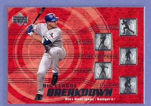 Alex Rodriguez 2002 Upper Deck Big League Breakdown #BL15 Texas Rangers - Bild 1 von 2