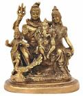 Messing Shiva Parvati Ganesha Parivar Familie Murti Idol Statue