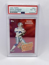 1999 Topps Seasons Best Deion Sanders Strike Force PSA 8 SB21 Cowboys, Colorado