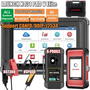 LAUNCH X431 PAD V PRO5 Car Diagnostic Scanner Tool J2534 Programming K.ey Coding - Picture 1 of 68