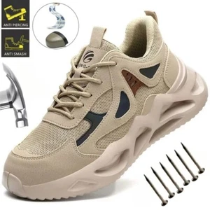 Herren Arbeitsschuhe Stahlkappe Sicherheitsschuhe Schutz Jungen Sneaker Schuhe - Picture 1 of 24