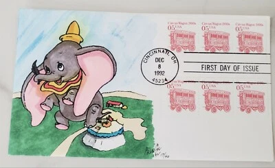 5 Cent Circus Wagon Hand-Drawn First Day Of Issue - Image 1 of 2