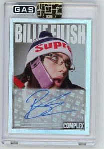 Billie Eilish x COMPLEX GAS Trading Card AUTOGRAPH SIGNED Rainbow Foil #'d 34/40 - Picture 1 of 4