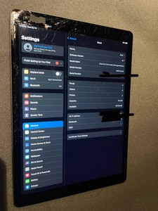 Apple iPad Pro 12.9 (2nd Gen.) 512GB Space Gray WiFi Front Screen Crack