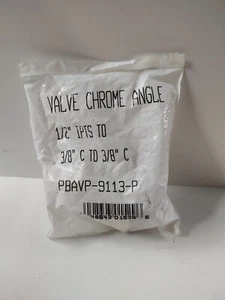 Ventil Chrom Winkel 1/2" IPTS auf 3/8" C auf 3/8"C PBAVP-9113-P - Bild 1 von 5