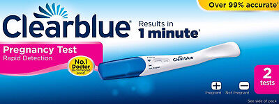 Pregnancy Test 2 Clearblue Rapid Detection Testing Kits Results In 1 Minute • 7.15£