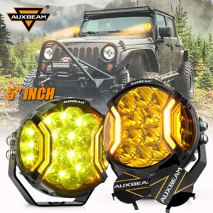AUXBEAM 2PCS 5" Side Shooter Amber DRL Spot Pods Offroad For Nissan Titan 04-14 - Picture 1 of 12