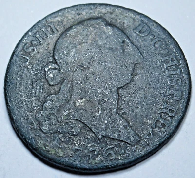 1776 Spanish Copper 4 Maravedis Genuine 1700's US Colonial Pirate Treasure Coin - Image 1 of 2