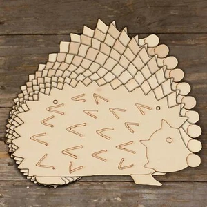 10x Wooden Hedgehog European Comic Craft Shape 3mm Ply Wildlife Animals - Picture 1 of 5