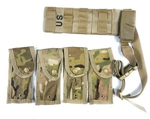 USGI MOLLE Pistolman Pocket Set OCP Multicam 4 9mm Mag Pouches Holster Extender - Picture 1 of 14
