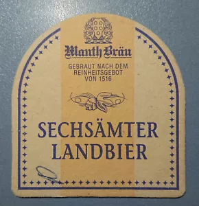 Sottobicchieri di Birra Feltro Sechsämter Del Paese Mauth Bräu J.Medick & Söhne - Picture 1 of 2
