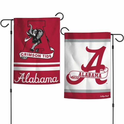 ALABAMA CRIMSON TIDE VAULT 12"X18" 2 SIDED GARDEN FLAG NEW WINCRAFT 🐘 Cover