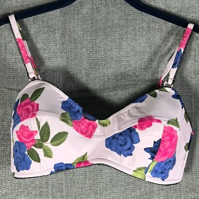 Top de baño de bikini Seafolly para mujer talla 10 copa moldeada deshuesada sin aros Foto 1 de 4