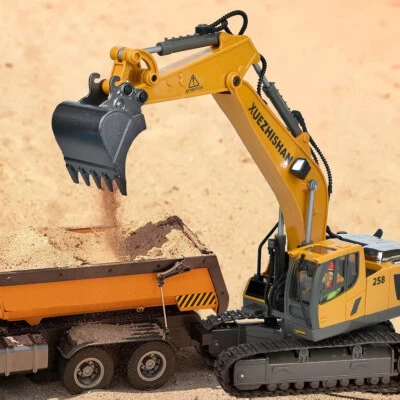 RC ferngesteuerter Bagger 2.4GHz, Metallbauteile Schaufelbagger Baufahrzeug - Bild 1 von 4