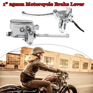 Pair Motorcycle 1" 25mm Handlebar Hydraulic Brake Clutch Lever Master Cylinder - Bild 1 von 10