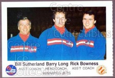 1985-86 Winnipeg Jets Police #23 Barry Long, Bill Sutherland, Rick Bowness