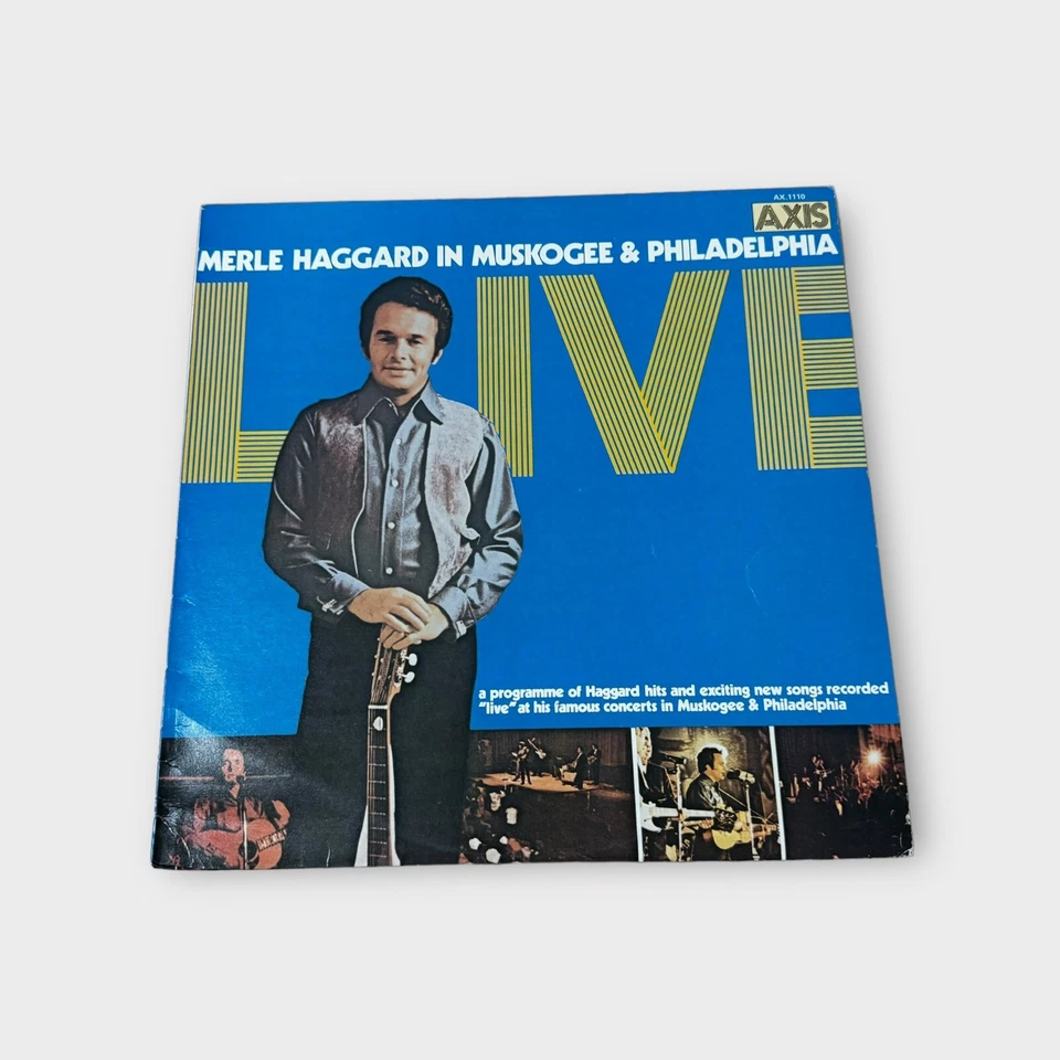 Merle Haggard Live In Muskogee & Philadelphia Vinyl LP Axis Records 1970 AX1110 - Image 1 of 4