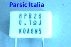 RESISTENZA 0,1ohm BPR26CFR10J BPR26 0.1R 5% 2W Cassa Ceramica ( = 10 PEZZI) - Imagen 1 de 4