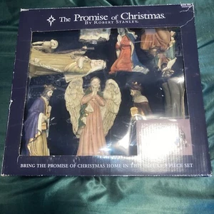 2016 The Promise Of Christmas By Robert Stanley 8 Piece Nativity Set New - Picture 1 of 3